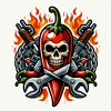 DALL·E 2024-01-29 09.00.09 - Biker style logo without text for the 'Hot-Pain Chili Forum'. The...png