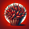 DALL·E 2024-01-29 22.02.20 - A vector graphic design featuring a basket full of chili peppers,...png