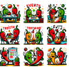 DALL·E 2024-01-29 22.00.28 - Vector graphic logo designs for the 'Events, Treffen & Termine' (...png
