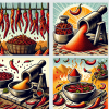 DALL·E 2024-01-29 21.46.27 - Vector graphic designs for a chili forum's 'Verarbeitung' theme, ...png