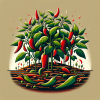DALL·E 2024-01-29 21.43.08 - A vector graphic design focused on chili cultivation for a chili ...png