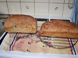 Dinkelbrot mit Leinsamen,Sesam und Kürbiskernen