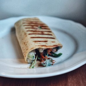 Gyros-Wrap getoastet