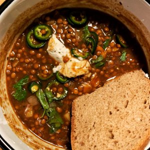 Linsensuppe m. Brot