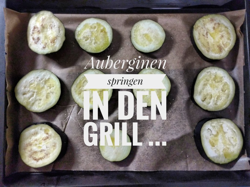 Auberginen vor dem Grillen