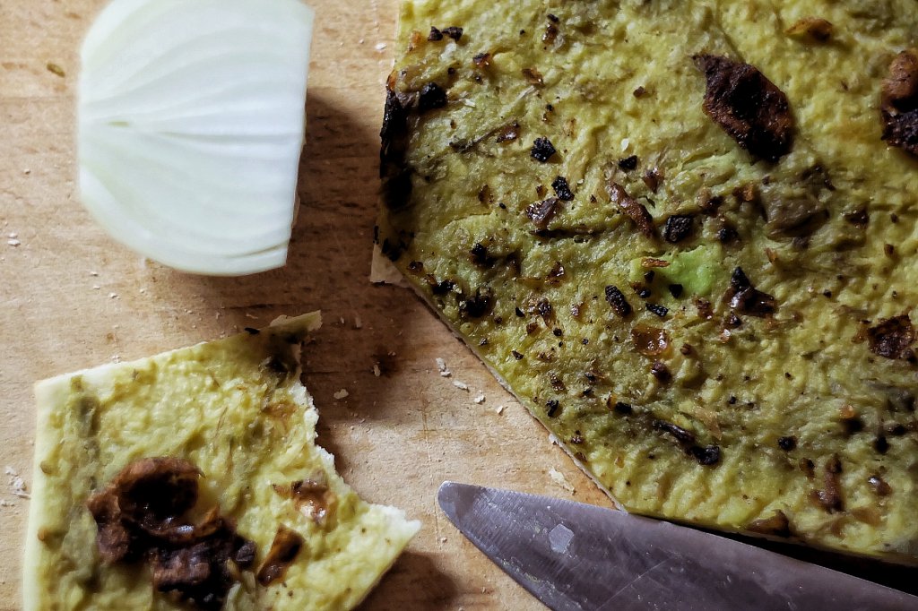 Avocado Reispapier-Bacon Flammkuchen