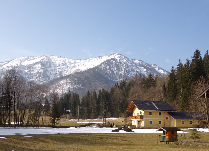 Gartenaussicht Schnee