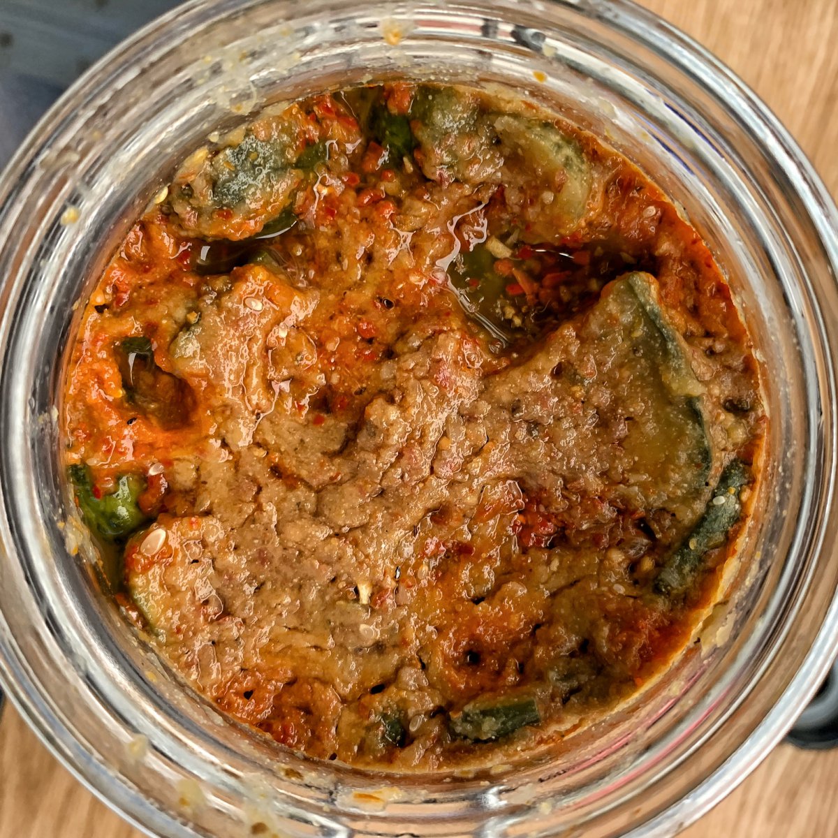 Gurken Kimchi, oxidiert