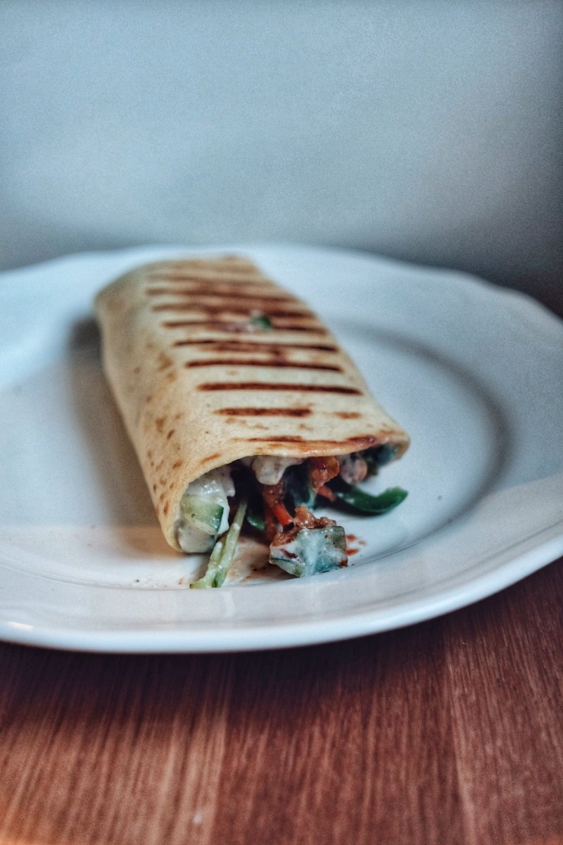 Gyros-Wrap getoastet