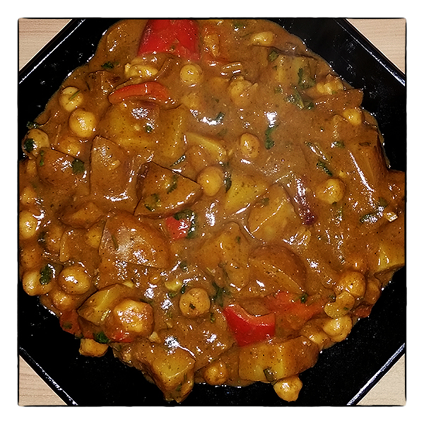 Indisch vegan - Kichererbsen-Kartoffel-Curry