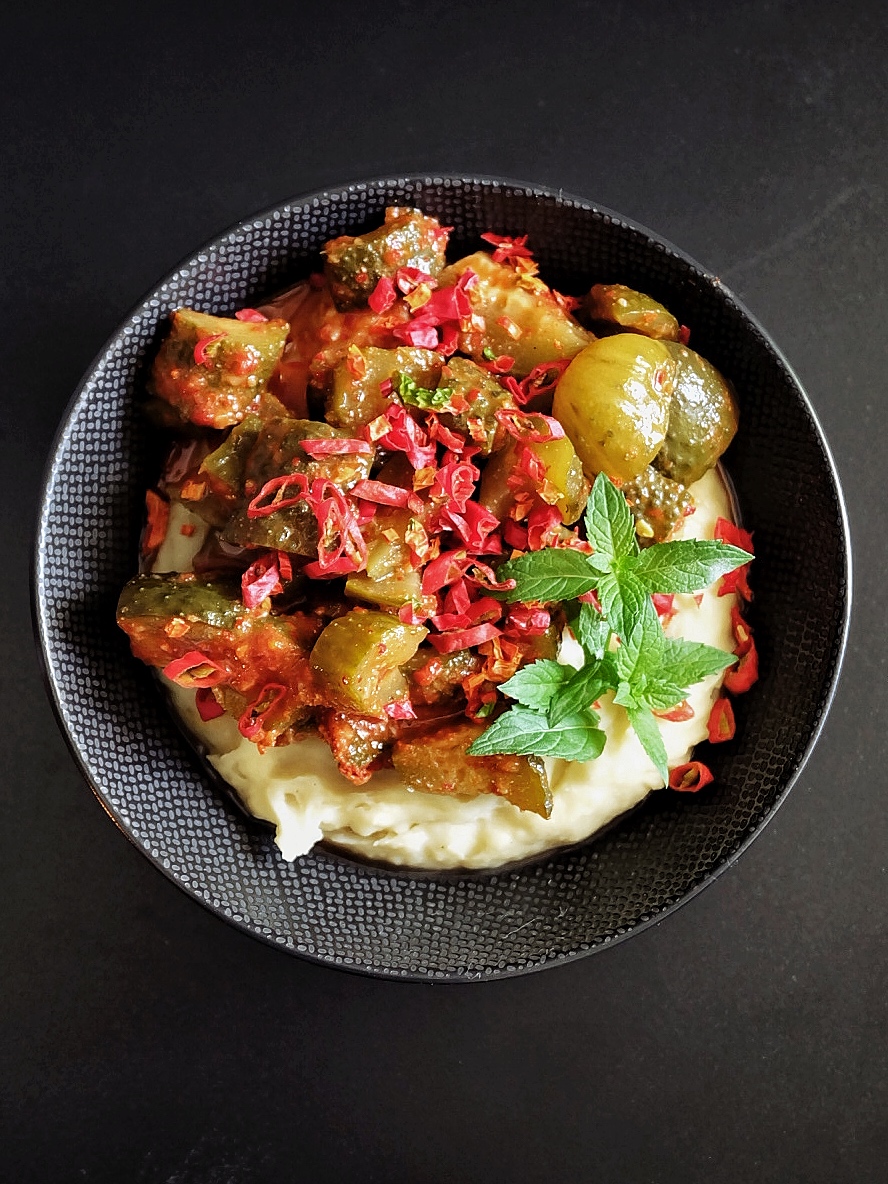 Kartoffelbrei + Gurkenkimchi