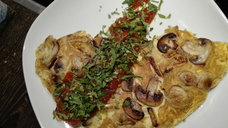 Omelette con Salsa