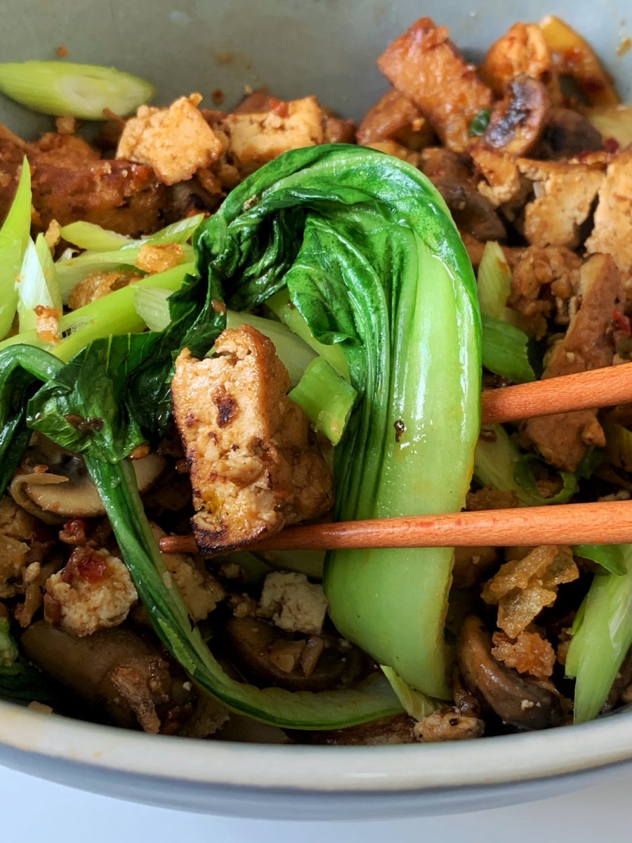 Pak Choi + fritt. Tofu