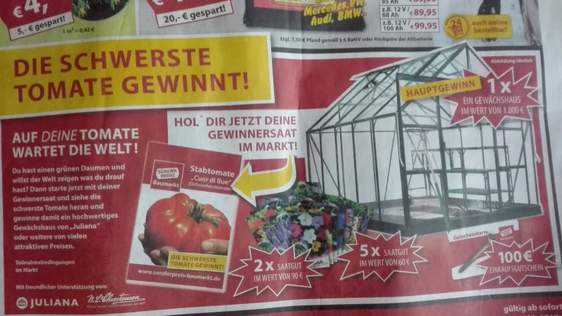 Prospekt Gewinnspiel