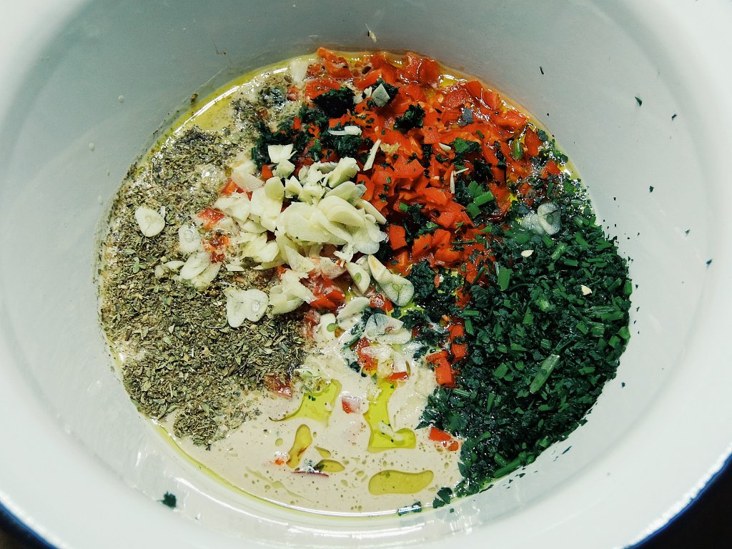 Salsa-Marinade für Auberginen