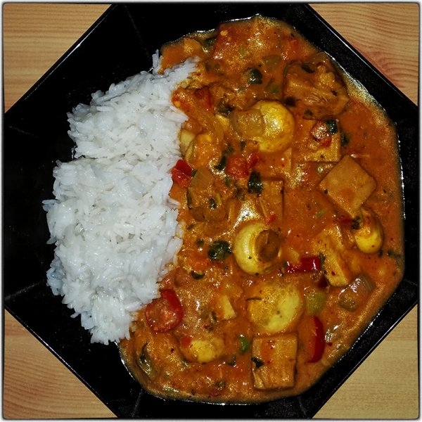 Veganes Jackfrucht Curry